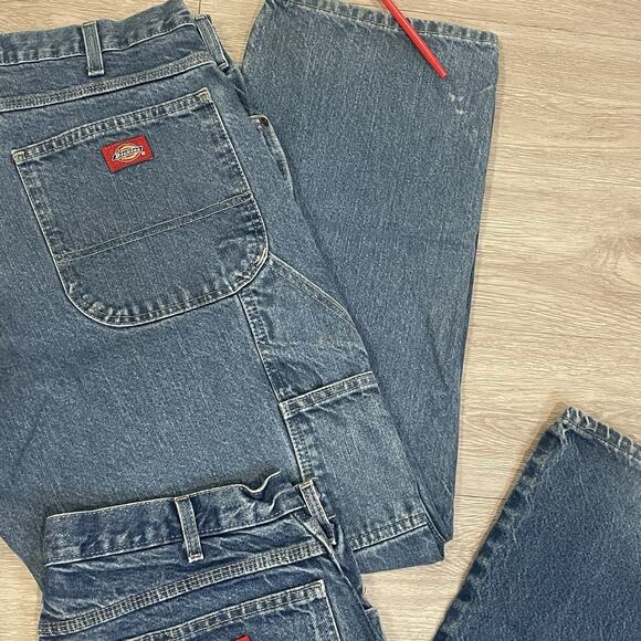 Dickies Mens Carpenter Jeans 36x30 Lot Of 2 Utility Work Wear Streetwear Skater - Picture 2 of 8
